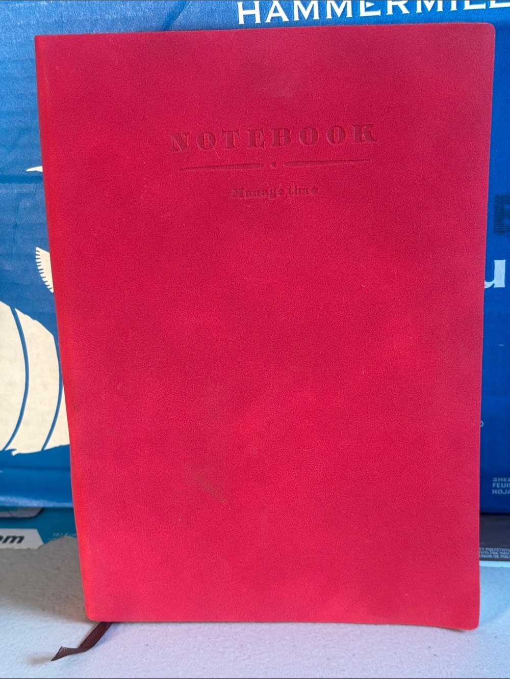 Red Notebook Journal with Embossed 'NOTEBOOK'